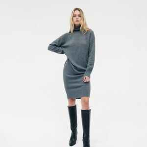 Naadam Luxe Cashmere Turtleneck Dress XS